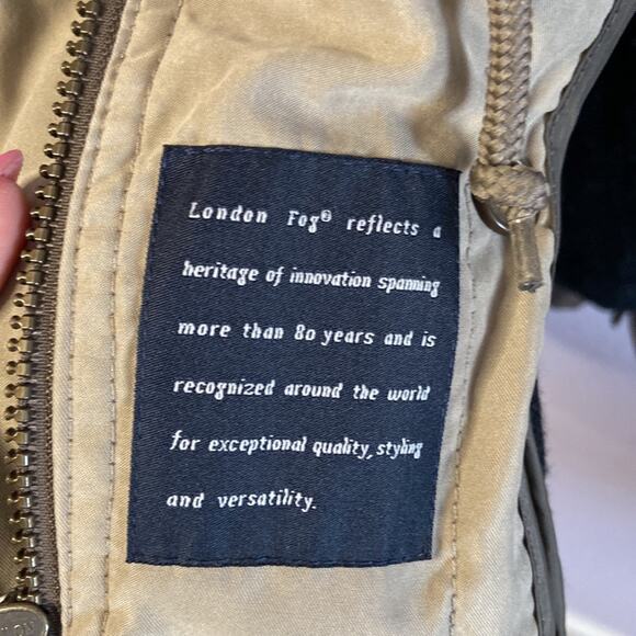 London Fog Men Brown Wool Blend Winter Jacket with Attached Hood & Vest Size M - Picture 16 of 16